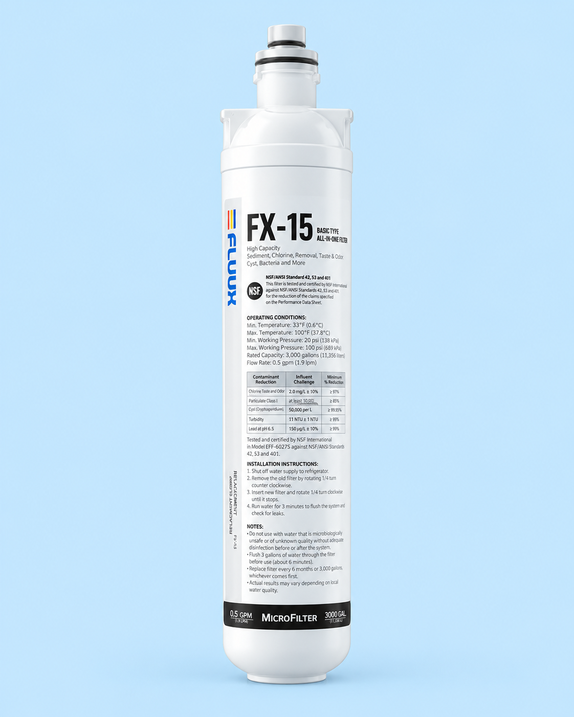 FLUUX FX-15 water filter cartridge