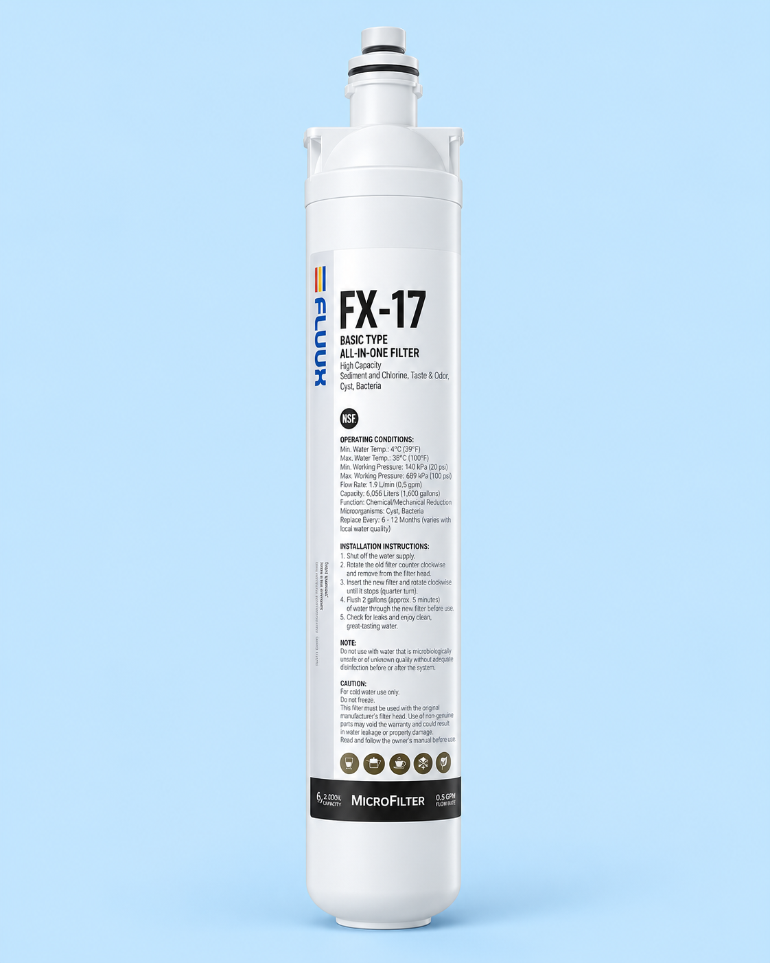 FLUUX FX-17 water filter cartridge
